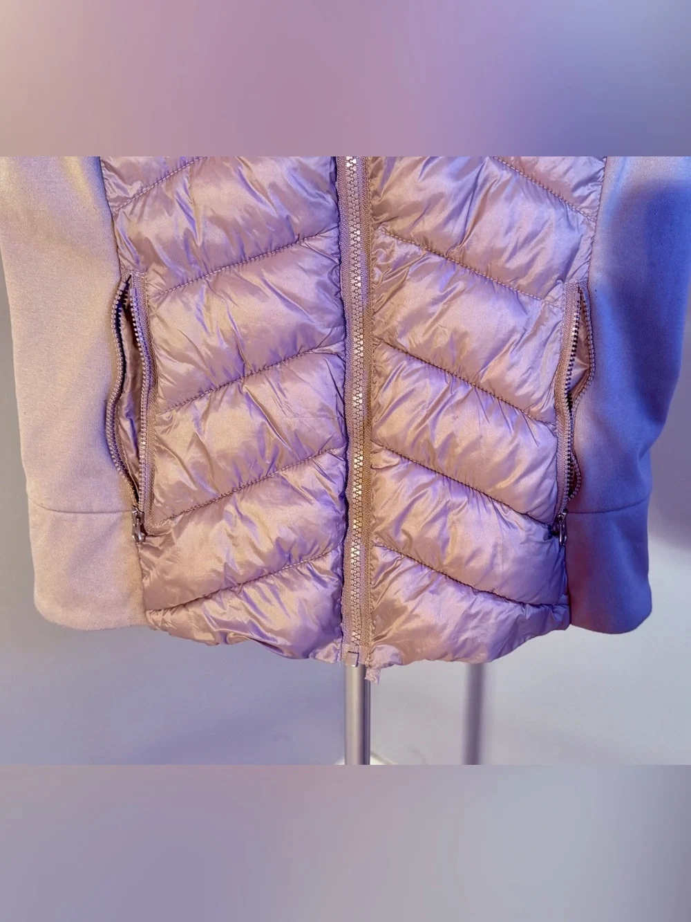 Zella Lilac Stretch Active Puffer Vest